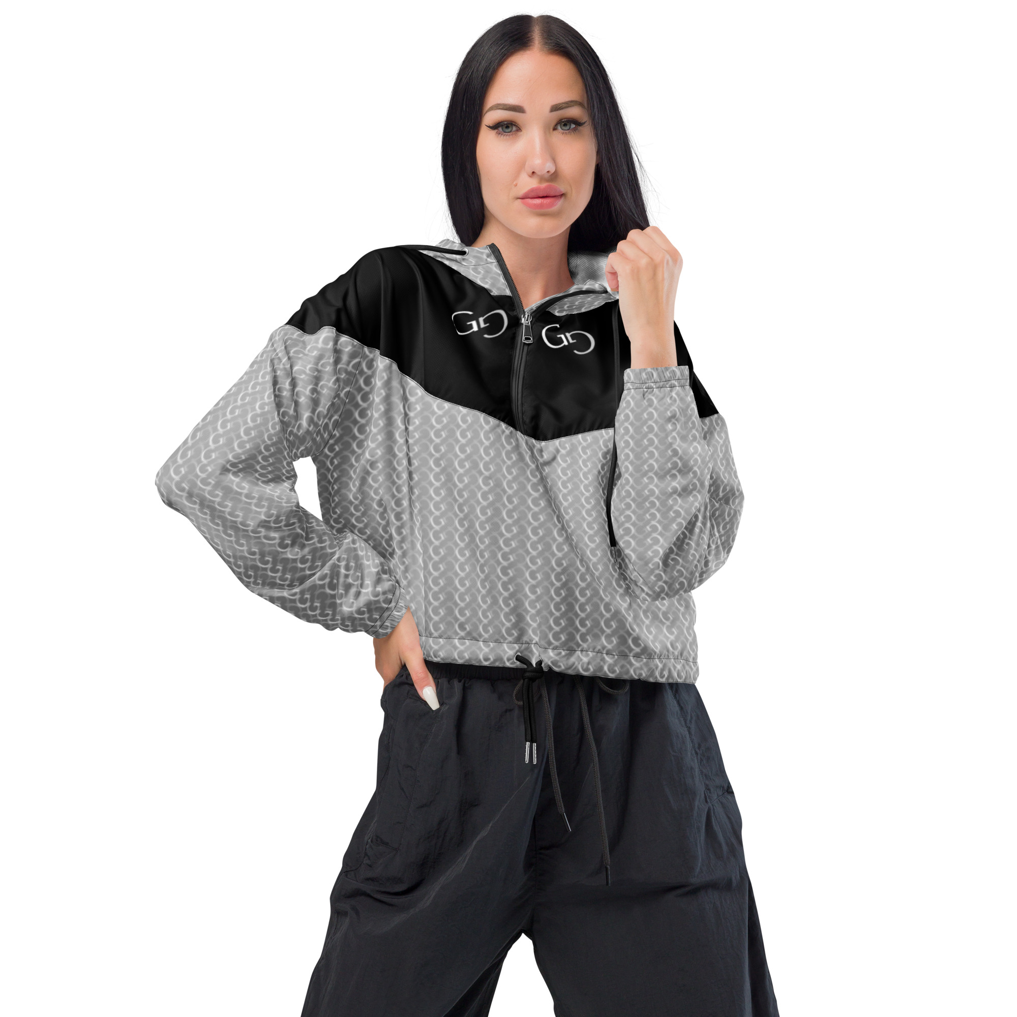 ION GREY Women’s Crop Training Windbreaker - Image 2