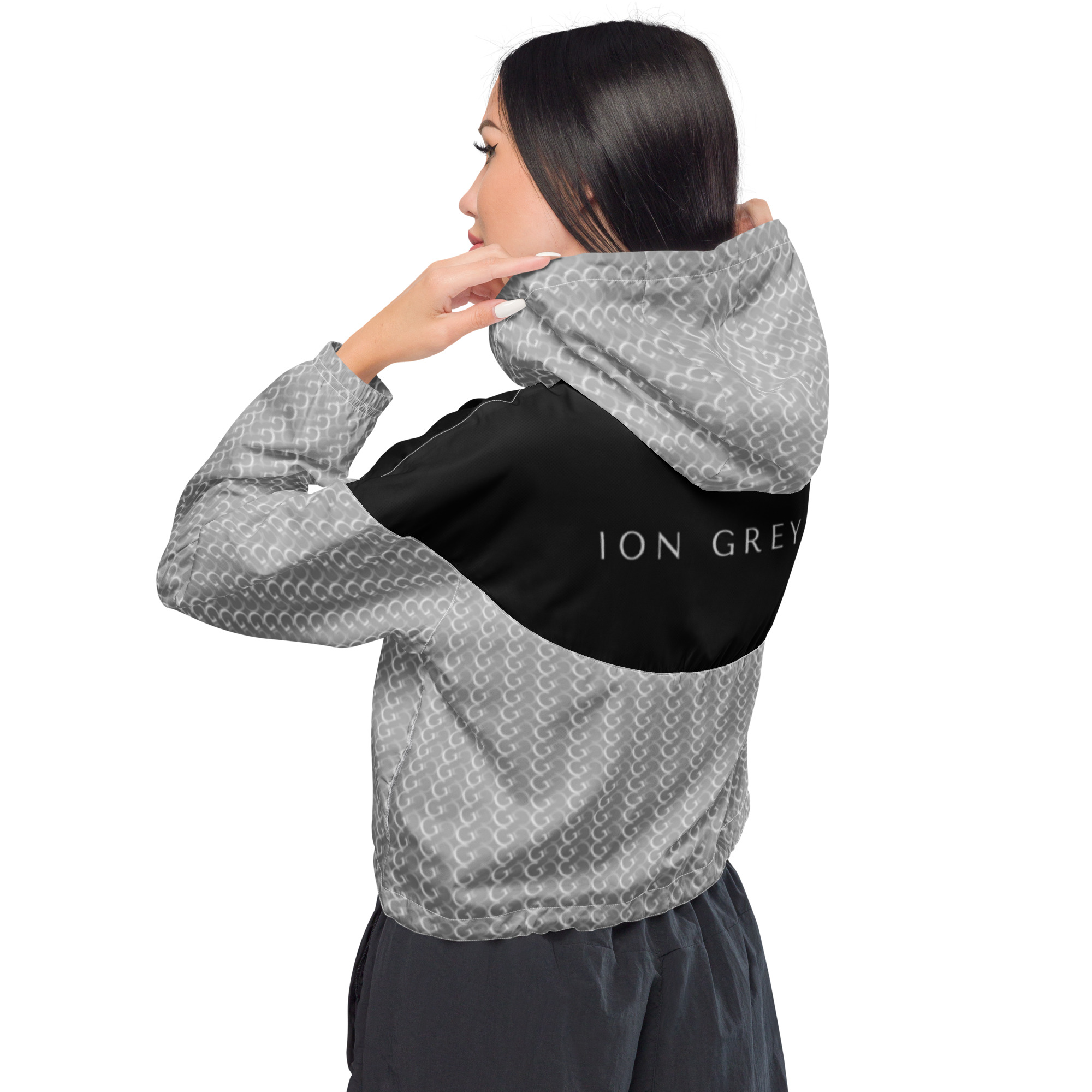 ION GREY Women’s Crop Training Windbreaker - Image 5