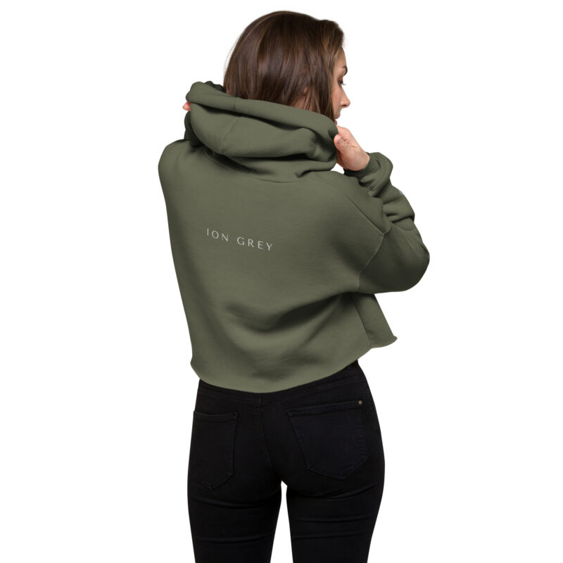 ION GREY Women's Crop Training Hoodie - Image 8