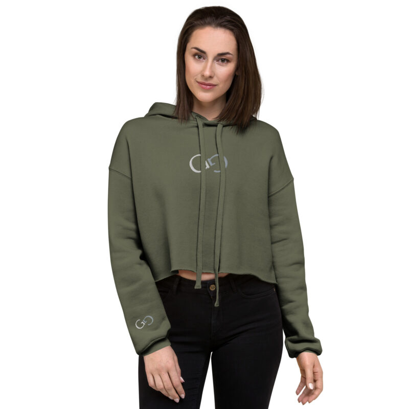 ION GREY Women's Crop Training Hoodie - Image 6