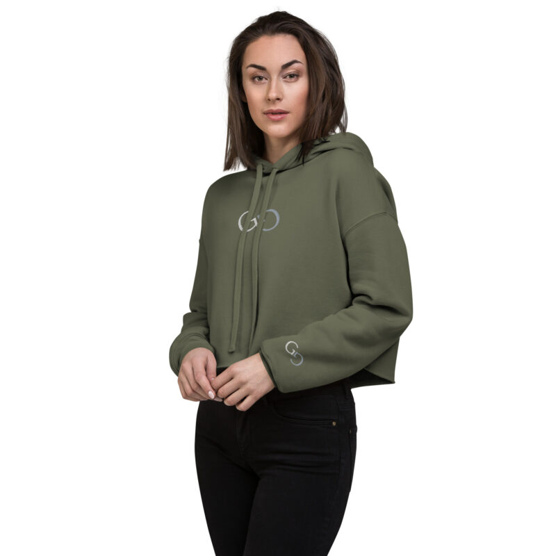 ION GREY Women's Crop Training Hoodie - Image 9