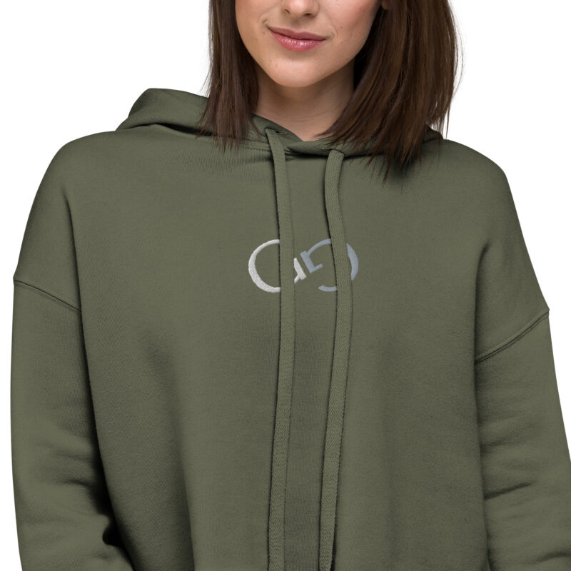 ION GREY Women's Crop Training Hoodie - Image 7