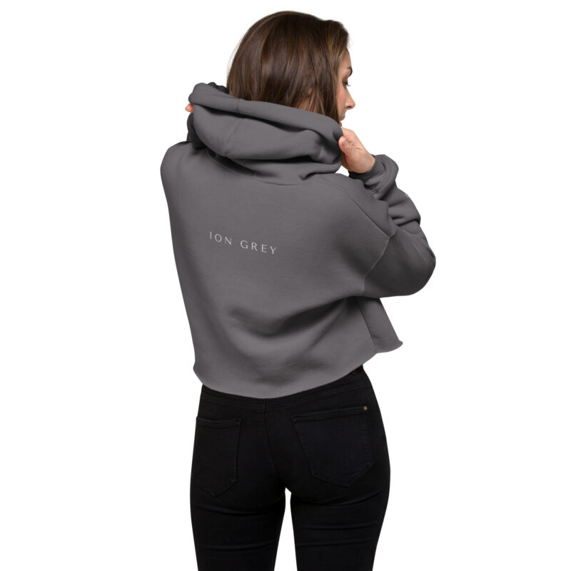 ION GREY Women's Crop Training Hoodie - Image 13